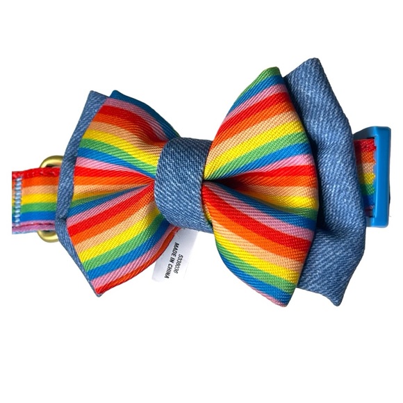 Other - Rainbow Dog Collar Size Medium Fits Neck Size 13.375”-20”